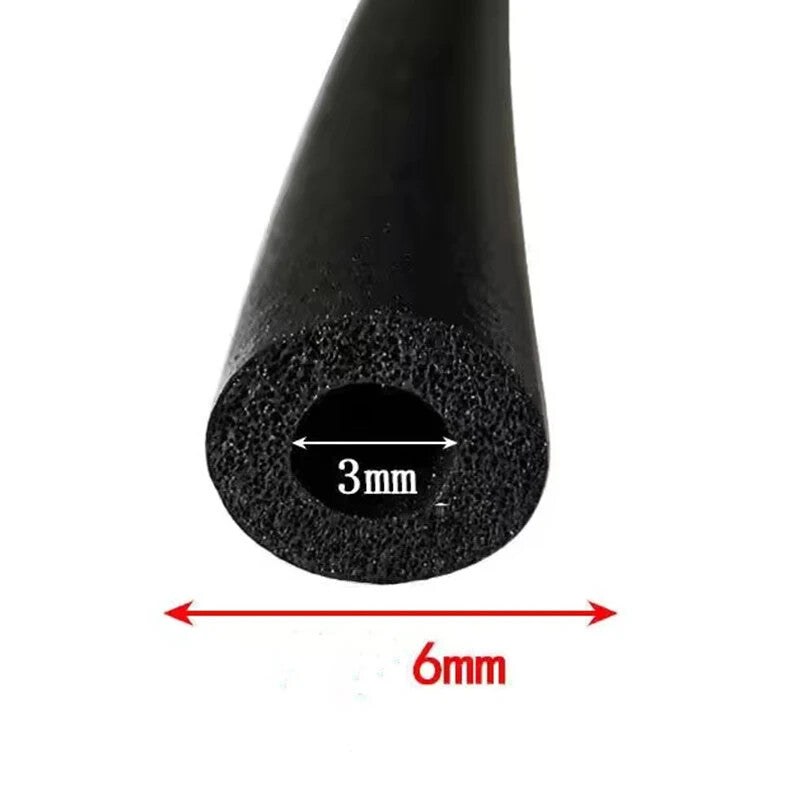 Waterproof Pipe EPDM Rubber Foam Sponge Seal Strip Round Dia.3mm 4mm 6mm-20mm