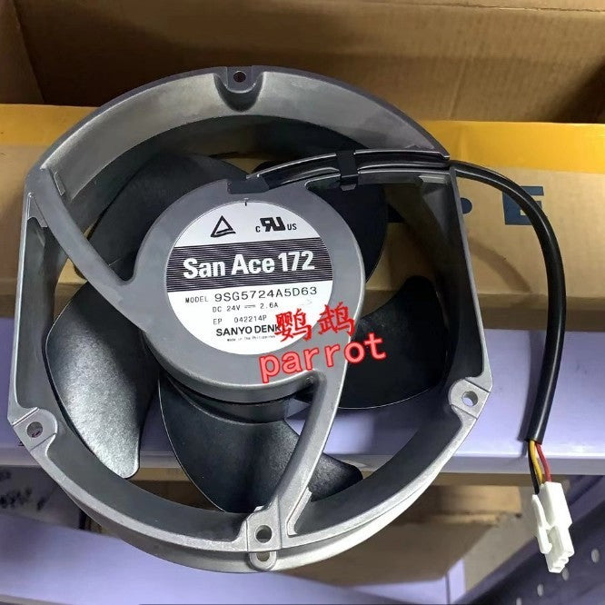 1PCS Sanyo fan 9SG5724A5D63 DC 24V 2.6A 17cm 3-wire inverter fan cooling fan