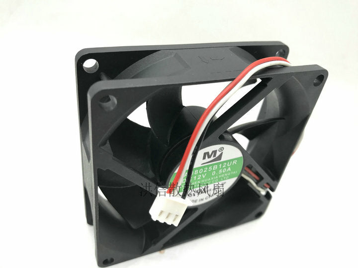 YM M Fan DA08025B12UR DC12V 0.50A 8025 8cm 3-Wire Cooling Fan