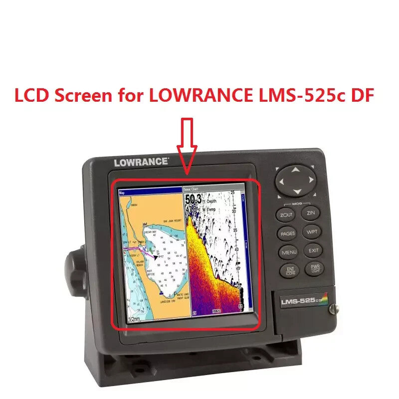 LCD Fit For LOWRANCE LMS-525c LMS525 DF Fish Finder Color Display Screen