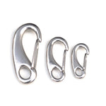 Stainless Steel Portable Snap Hook Boat Rigging Spring Clip Wire Gate Carabiner