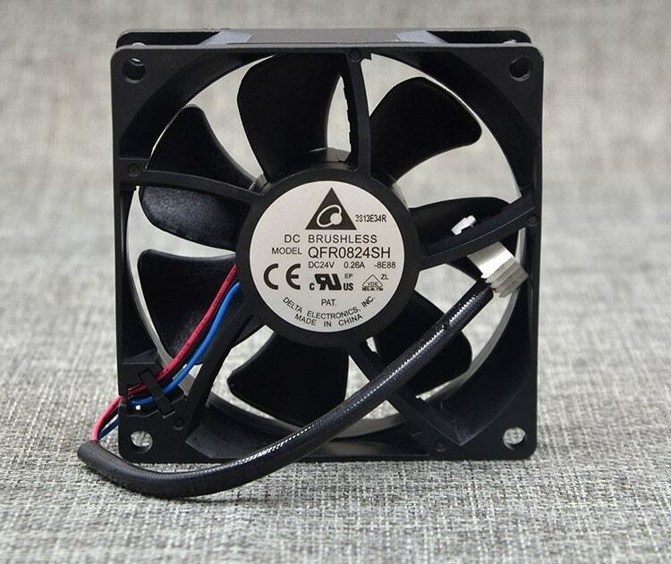 Delta QFR0824SH 8025 8cm 24V DC 3wire cooling fan