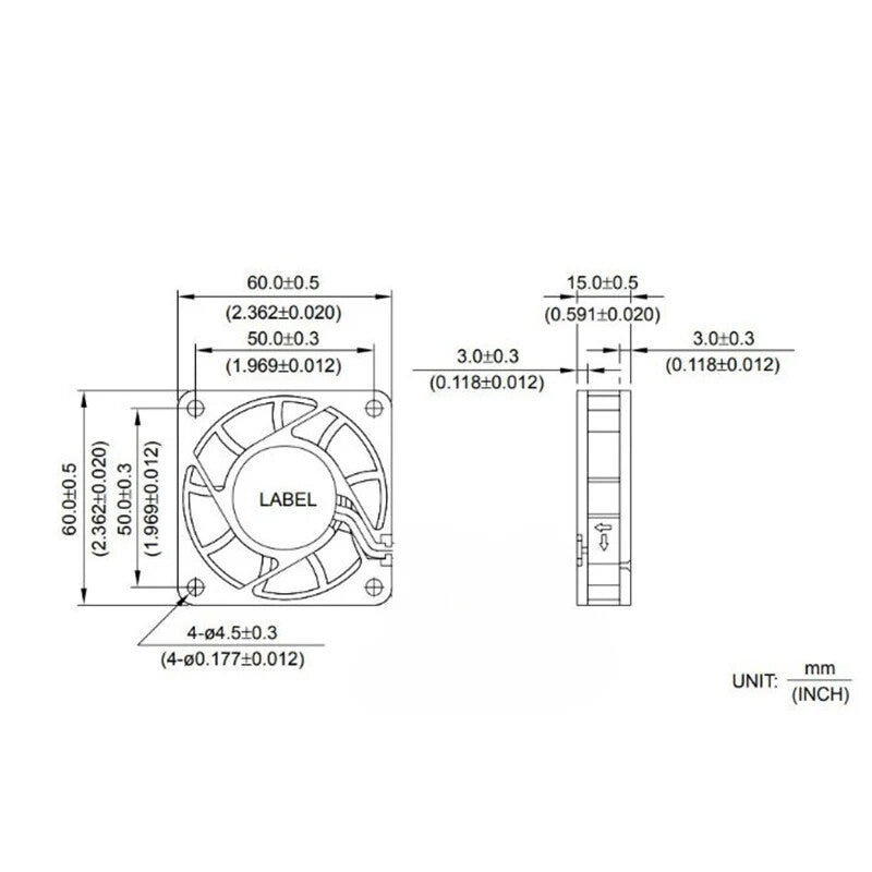 6015-12MS 6029420PW-4 6cm 60mm DC12V 0.10A 6500rpm Axial fan cooling fan