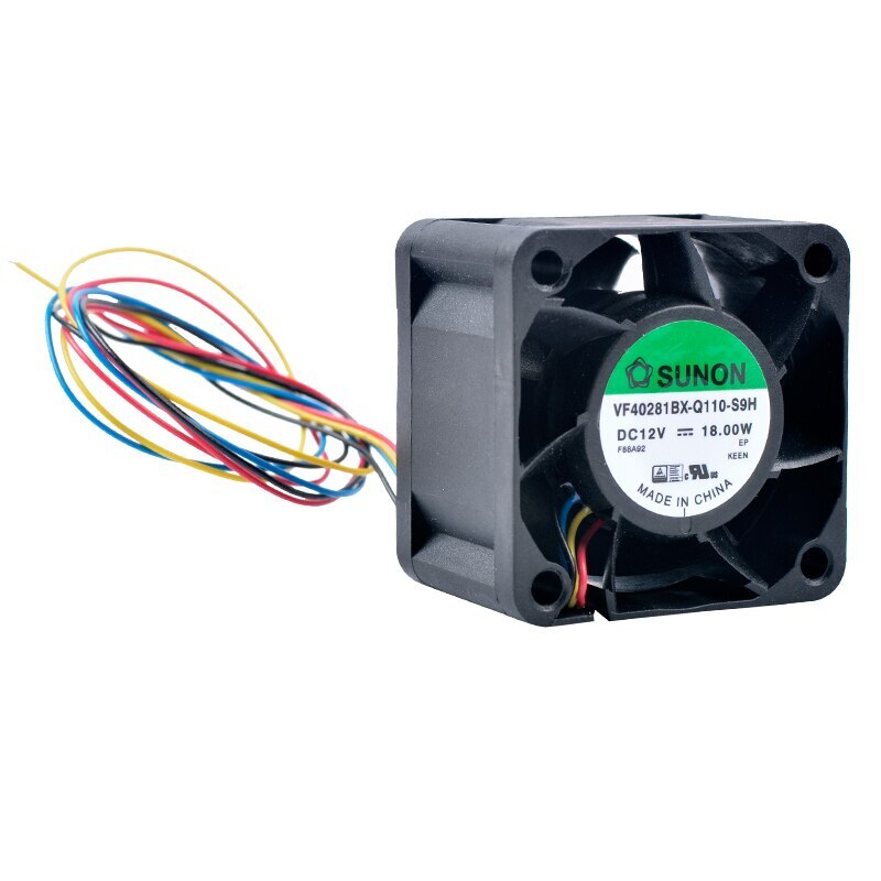 VF40281BX-Q110-S9H 40mm DC12V 18W 4pin cooling fan for 1U server power supply