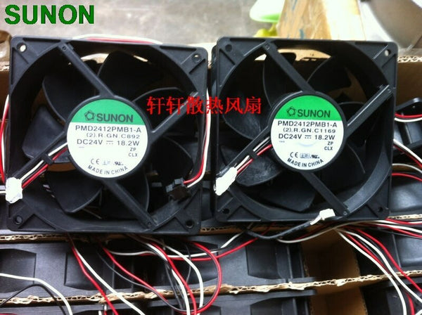 For Sunon PMD2412PMB1-A 12CM 24v 18.2W server inverter cooling fan