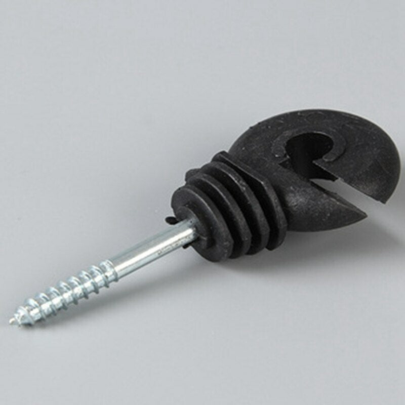 Electric Fence Offset Ring Insulator Fencing Screw In Posts Wire Safe 50Pcs
