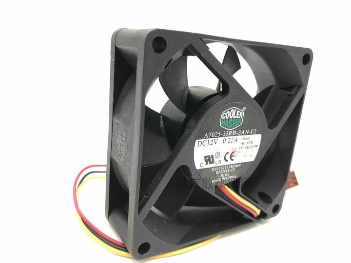 Cooler Master A7025-33RB-3AN-F2 DC12V 0.22A 7025 70mm silent cooling fan 3pin