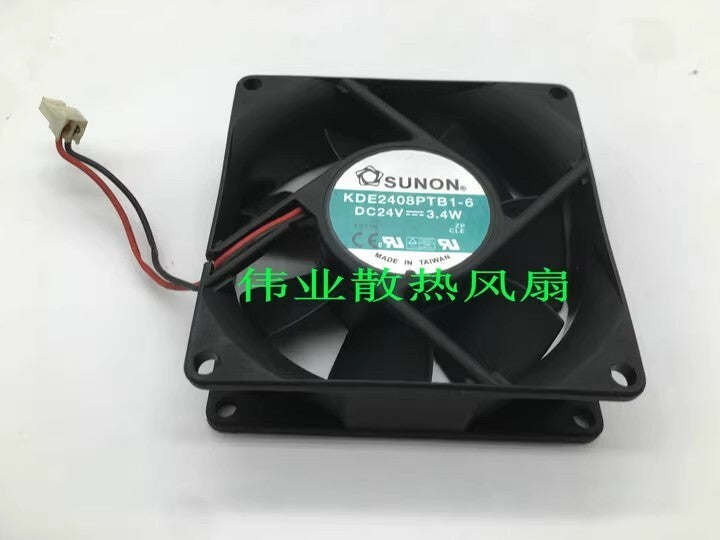 SUNON KDE2408PTB1-6 DC24V 3.4W 8CM 8025 2-Wire Inverter Fan