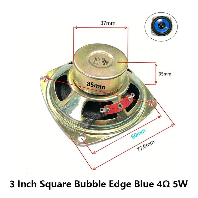 3 Inch 4Ω 8Ω 16Ohm 1W 2W 3W 5W 10W 20W Full-range Speaker Loudspeaker Waterproof