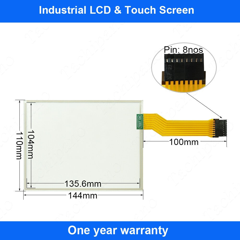 2711P-B7C4D8 Touch Screen Panel for 2711P-B7C4A8 with Membrane Keypad