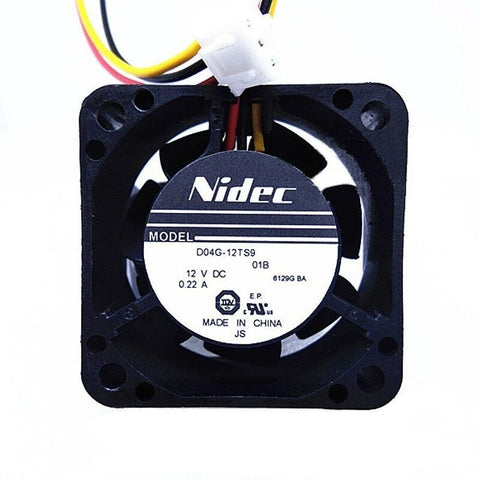 Nidec D04G-12TS9 DC 12V 0.22A 4020 40*40*20mm 4CM 3-wires cooling fan