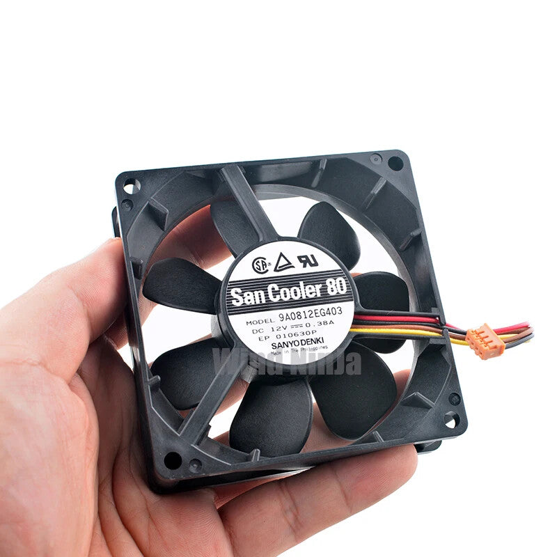 9A0812EG403 8cm 80mm 80x80x25mm DC12V 0.38A 4Pin Dual ball bearing cooling fan