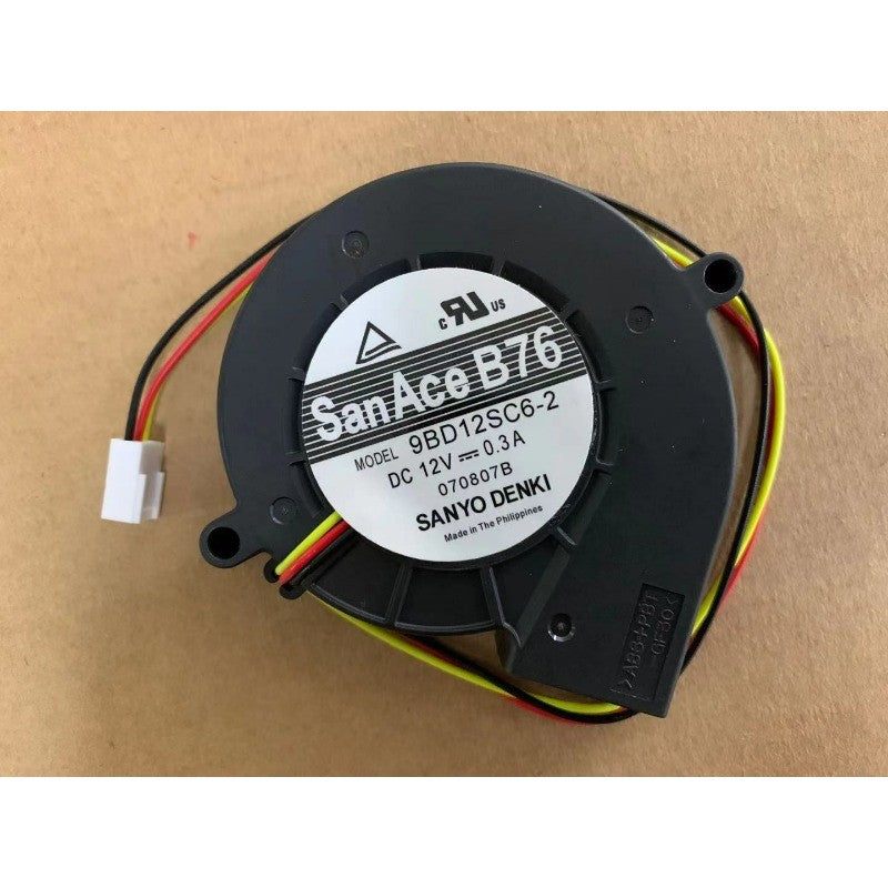 for Sanyo San Ace B76 Blower Fan 9BD12SC6-2 3 Wire Fan DC 12V