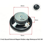 3 Inch 4Ω 8Ω 16Ohm 1W 2W 3W 5W 10W 20W Full-range Speaker Loudspeaker Waterproof