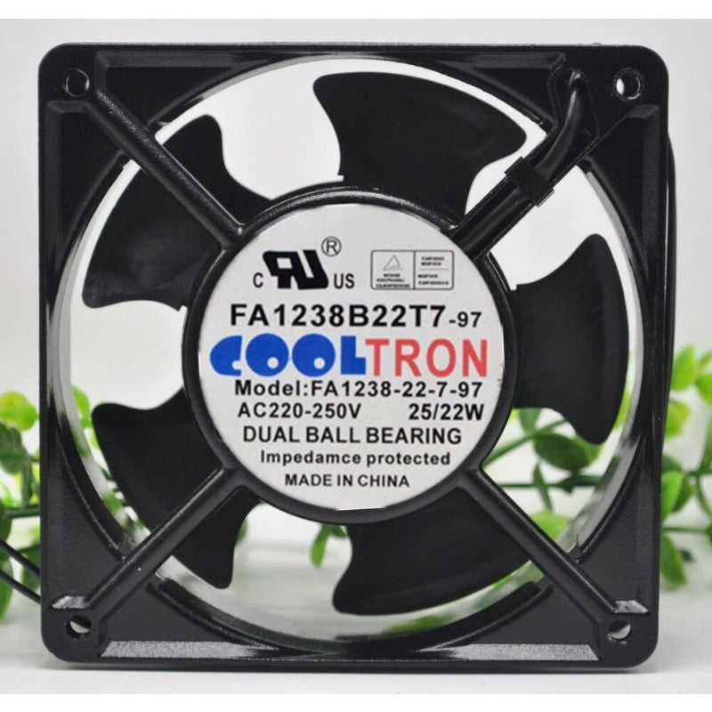 1PC COOLTRON FA1238B22T7-97 220-250V 25/22W 12038 aluminum frame cabinet fan