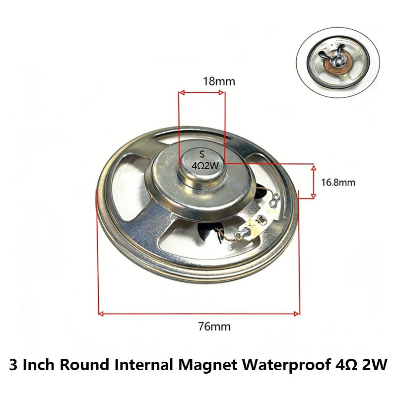 3 Inch 4Ω 8Ω 16Ohm 1W 2W 3W 5W 10W 20W Full-range Speaker Loudspeaker Waterproof