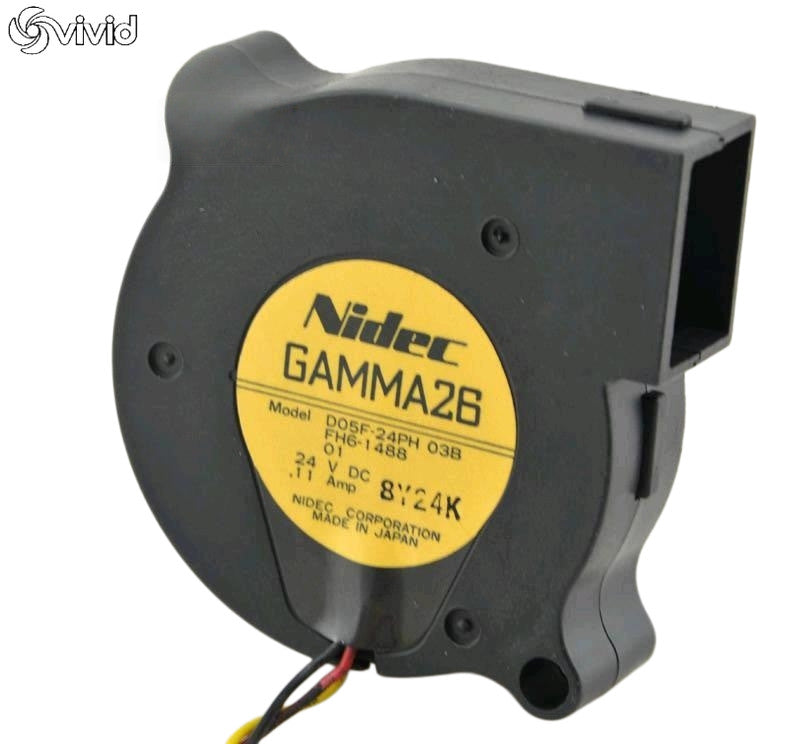 Nidec D05F 24PH 03B 5015 50x50x15mm Dc24v 0.11a 3Pin Ball Bearing Cooling Fan