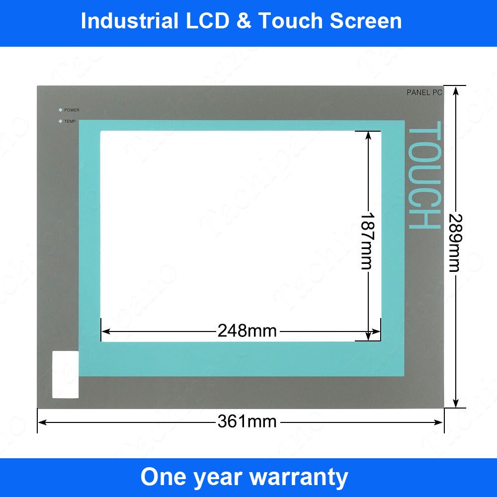 Touch Panel for 6AV7800-0BA00-1AA0 Panel PC677 12” Screen Glass with Front Label