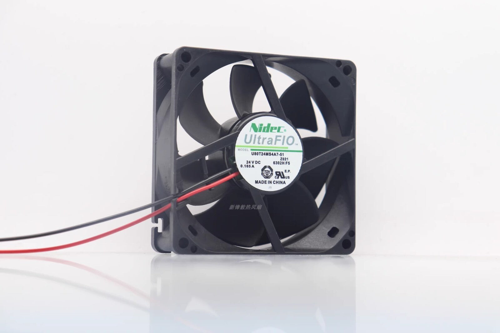 Nidec U80T24MS4A7-51 24V 0.165A 8025 8CM 2-Wire Inverter Cooling Fan
