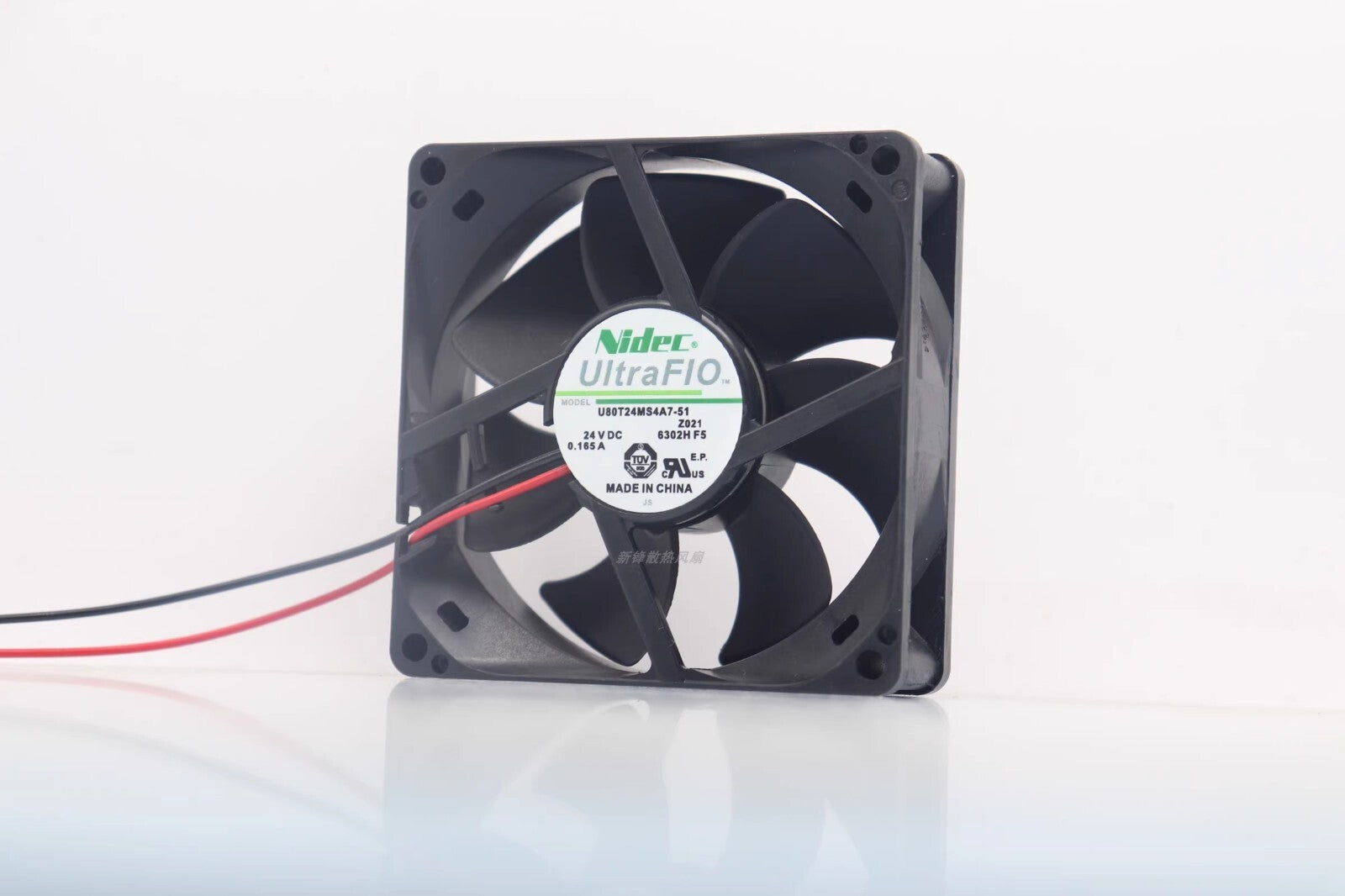 Nidec U80T24MS4A7-51 24V 0.165A 8025 8CM 2-Wire Inverter Cooling Fan