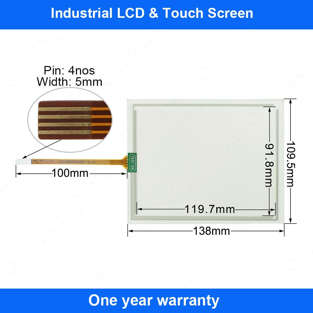 Touch Screen for 6AV6642-0BA01-1AX1 with Overlay, LCD, Plastic Case, Bracket
