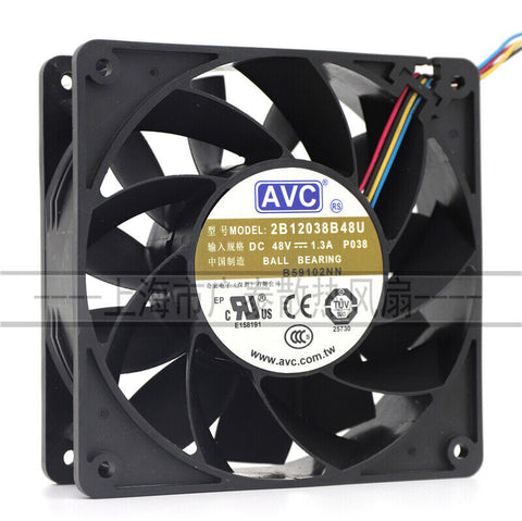 2B12038B48U case graphics card fan DC 48V 1.3A 4wire 120*120*38mm pwm