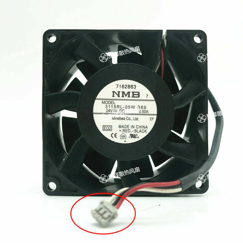 NMB 3115RL-05W-B69 24V 0.50A 8CM Schneider inverter cooling fan