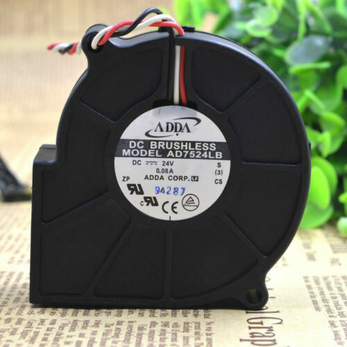 1pc ADDA AD7524LB 24V 0.08 7CM 7530 Turbo Fan Centrifugal Fan