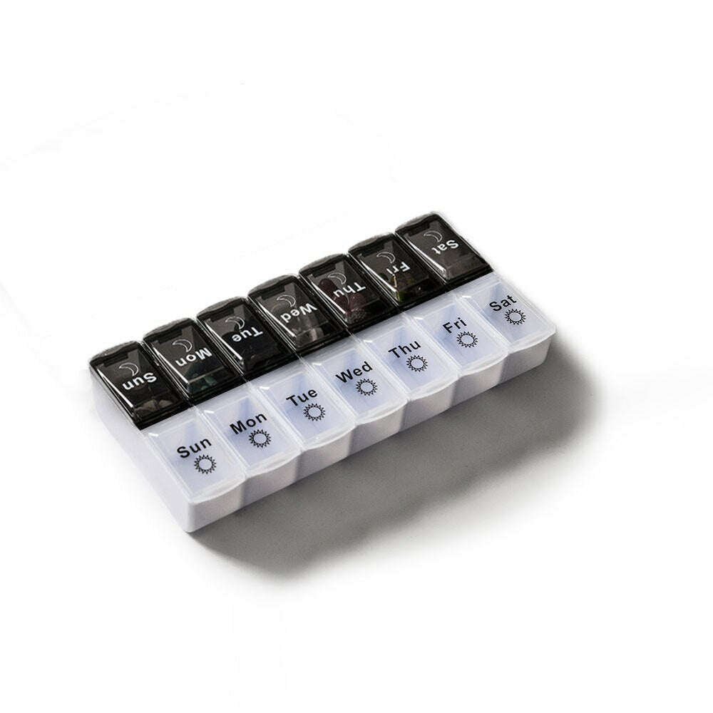 7 days weekly pill box 14 grids medicine tablte dispenser torage container