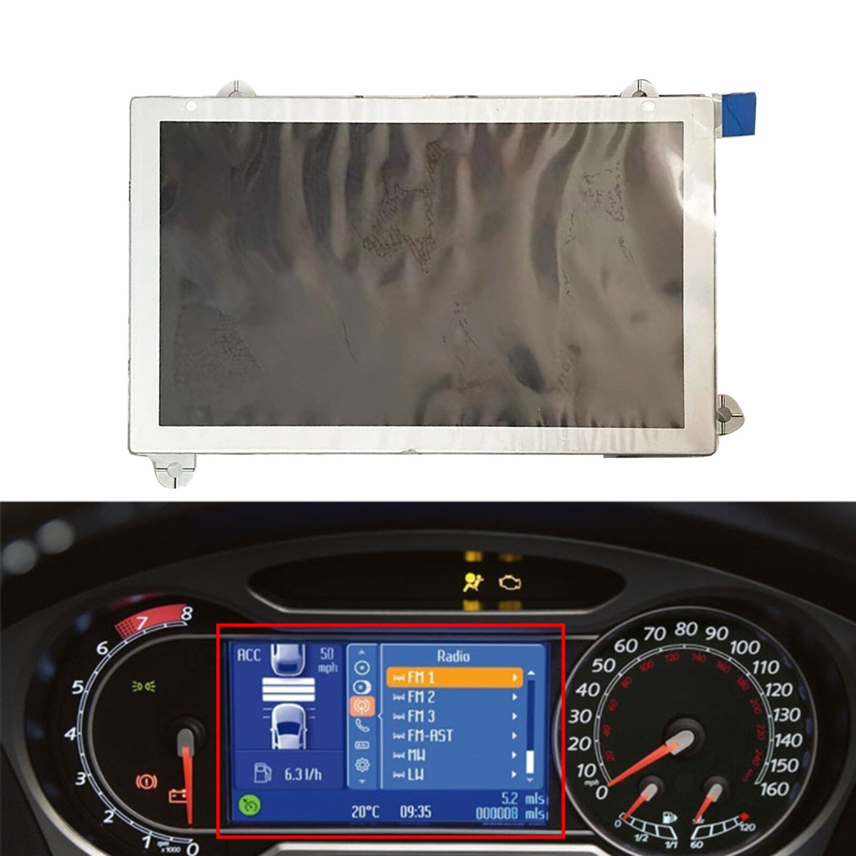 LCD Display for Ford Mondeo MK4 Galaxy MK3 S-Max LCD Screen 8M2T-10849-XE XD WA