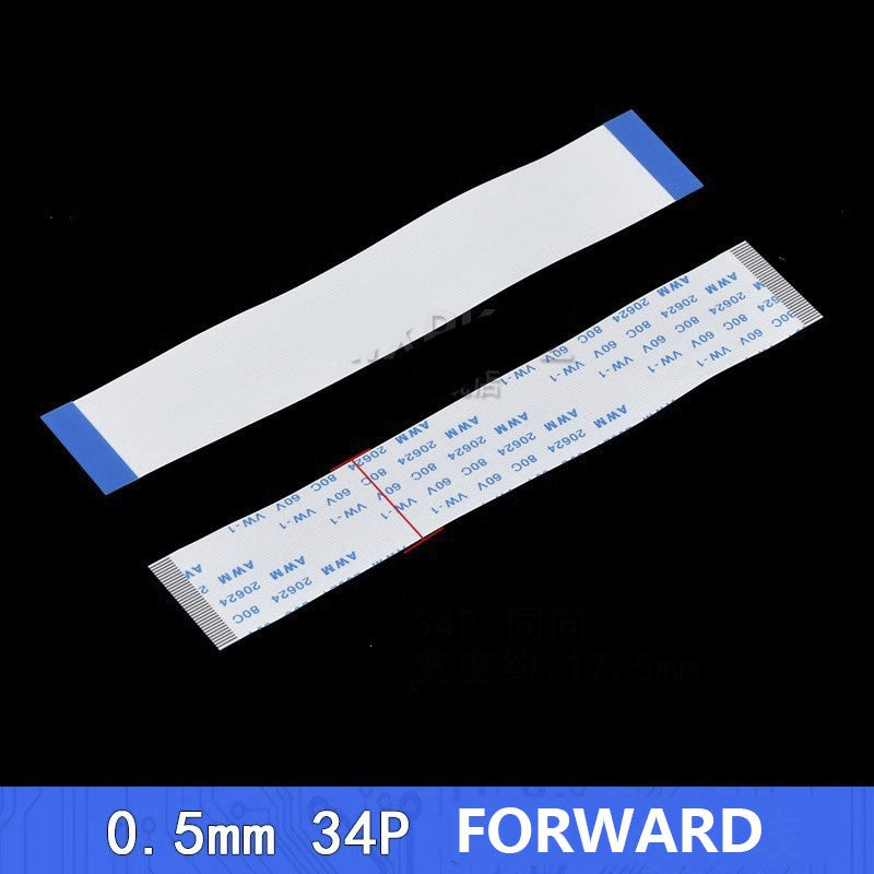 2pcs FFC/FPC Flexible Flat Cable Ribbon 0.5mm1mm Pitch 34P 16P 150mm forward
