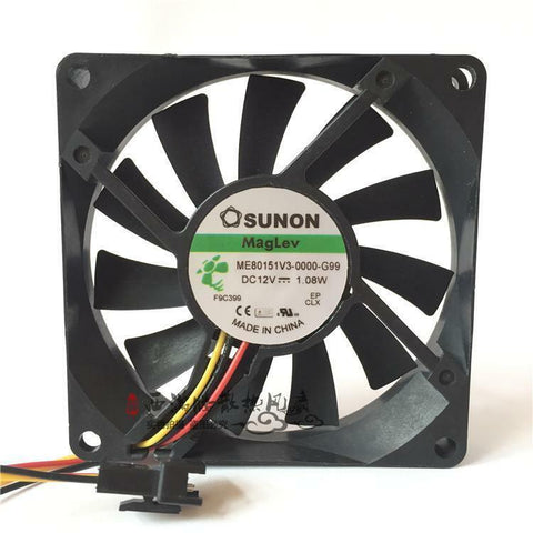 SUNON ME80151V3-0000-G99 1.08W DC 12V 8015 8CM 80*80*15MM 3-Wire Cooling Fan