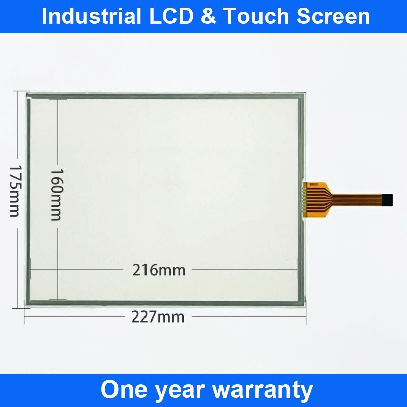 Touch Screen Panel Glass AMT10756 91-10756-00A 1071.0164A + Overlay Film