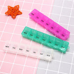 Pill Box Storage Dispenser 7 Days Pill Case Weekly Tablet Pill Medicine Box