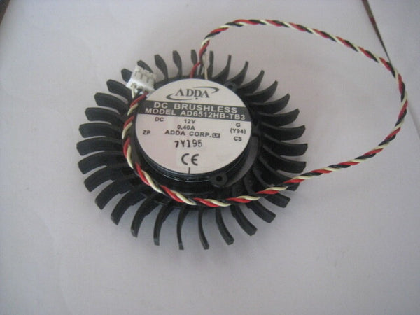 ADDA SAPPHIRE AD6512HB-TB3 DC 12V 0.40A 3 line graphics cooling fan