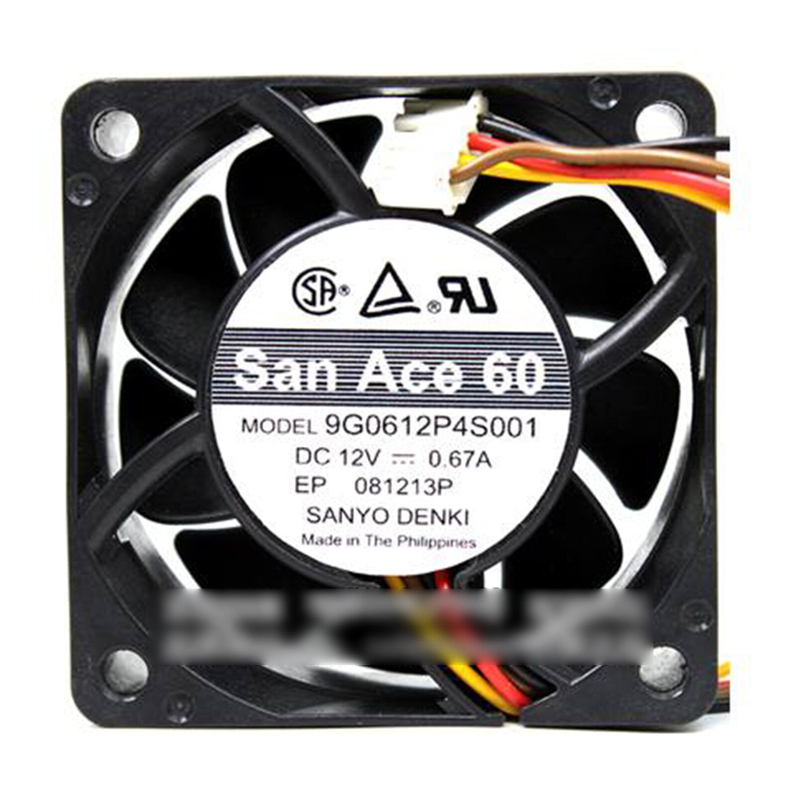 1pcs New SANYO 9G0612P4S001 DC12V 0.67A 6025 60MM cooling fan