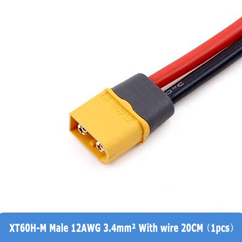 XT60E-F XT60E Female Plug Connector XT60H Male Bullet Plug With 12AWG 20cm Wire