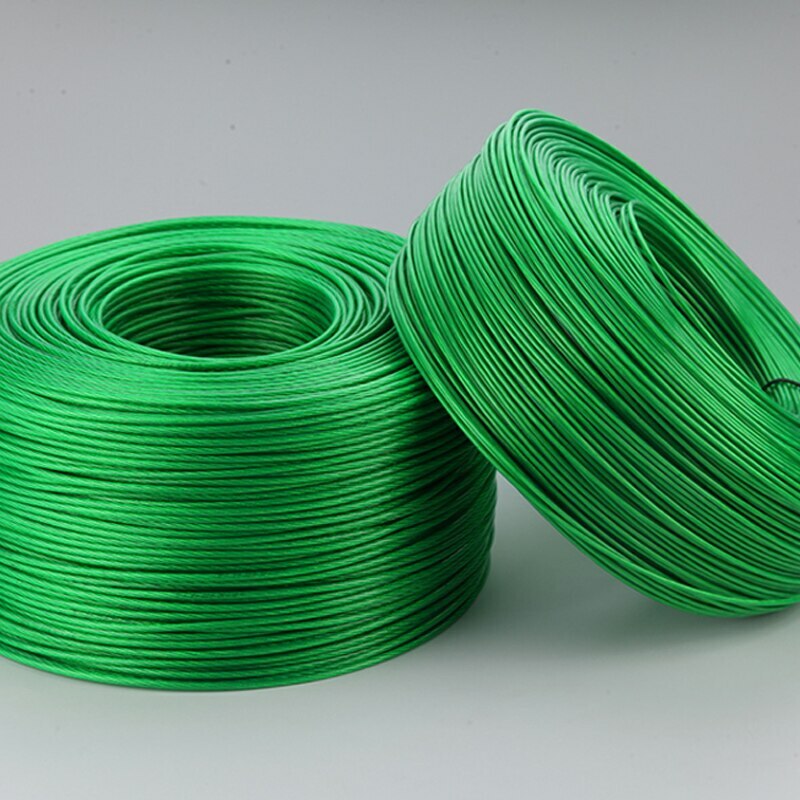 328ft Green PVC Coated Flexible Wire Rope Cable Stainless Steel for Clothesline