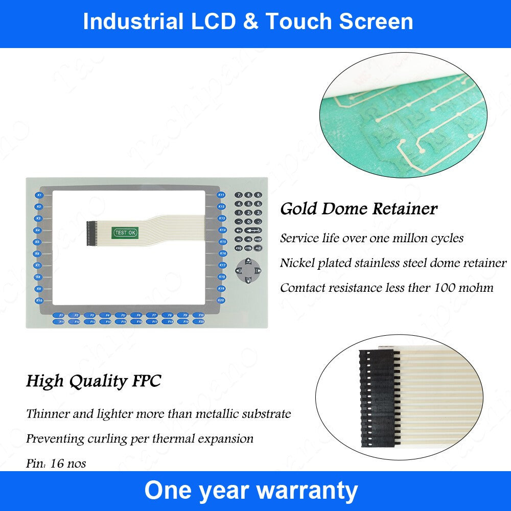 2711P-K12C4A6 Front Cover Case for 2711P-K12C4A7 with Membrane Keypad