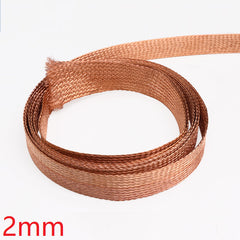 Width 2mm Shielded Copper Braided Expandable Sleeve Cable Wire Sheath Mesh Loom