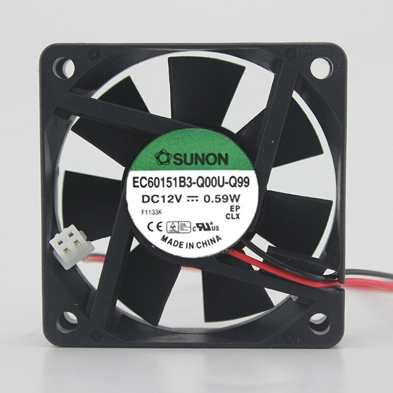 60mm silent fan 6015 EC60151B3-Q00U-Q99 12V 0.59W cooling 2pin case axial fan