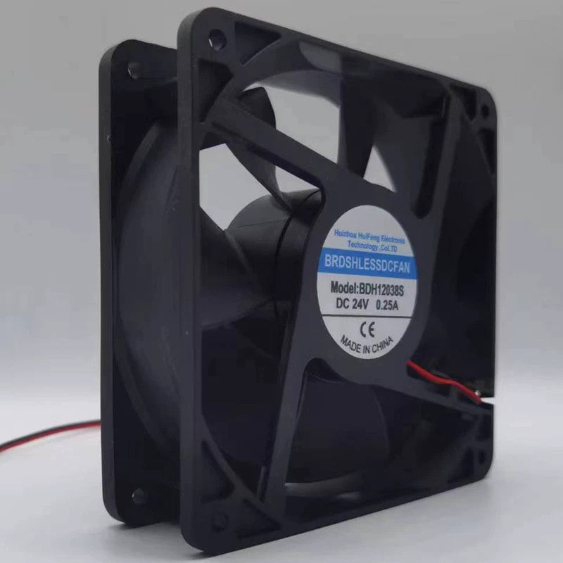 1 PCS HuiFeng Fan BDH12038S DC24V 0.25A 12038 12CM 2 WIRE cooling fan