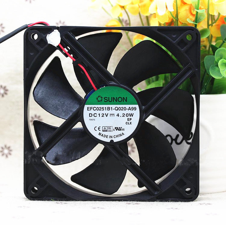 1PC SUNON EFC0251B1-Q020-A99 12V 4.20W 12CM 12025 2-wire Cooling Fan