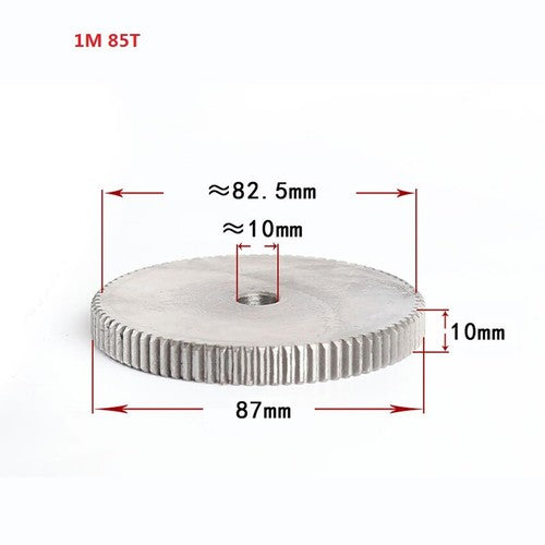 1 Mod 12T-150T Spur Gear 45# Steel Thickness 10mm Motor Pinion Transmission Gear