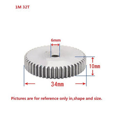 1 Mod 12T-150T Spur Gear 45# Steel Thickness 10mm Motor Pinion Transmission Gear