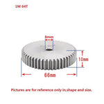 1 Mod 12T-150T Spur Gear 45# Steel Thickness 10mm Motor Pinion Transmission Gear