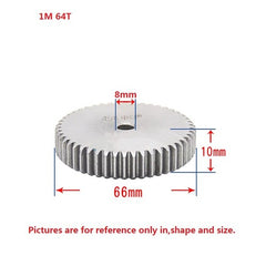 1 Mod 12T-150T Spur Gear 45# Steel Thickness 10mm Motor Pinion Transmission Gear