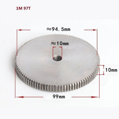 1 Mod 12T-150T Spur Gear 45# Steel Thickness 10mm Motor Pinion Transmission Gear