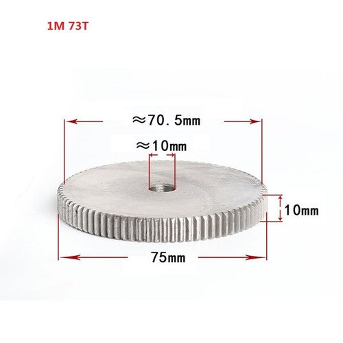 1 Mod 12T-150T Spur Gear 45# Steel Thickness 10mm Motor Pinion Transmission Gear