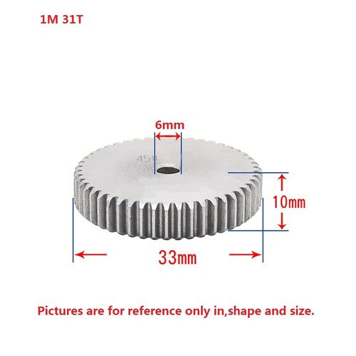 1 Mod 12T-150T Spur Gear 45# Steel Thickness 10mm Motor Pinion Transmission Gear
